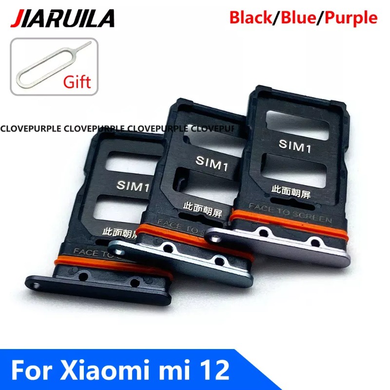 XIAOMI MI 用於小米米 12 SIM 卡托盤插槽支架適配器插座的 SIM 托盤支架
