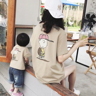 親子裝童裝夏裝新款全家親子裝短袖T恤韓版圓領母子裝父子裝情侶裝父女裝一家三口四口全家服小朋友大人衣服