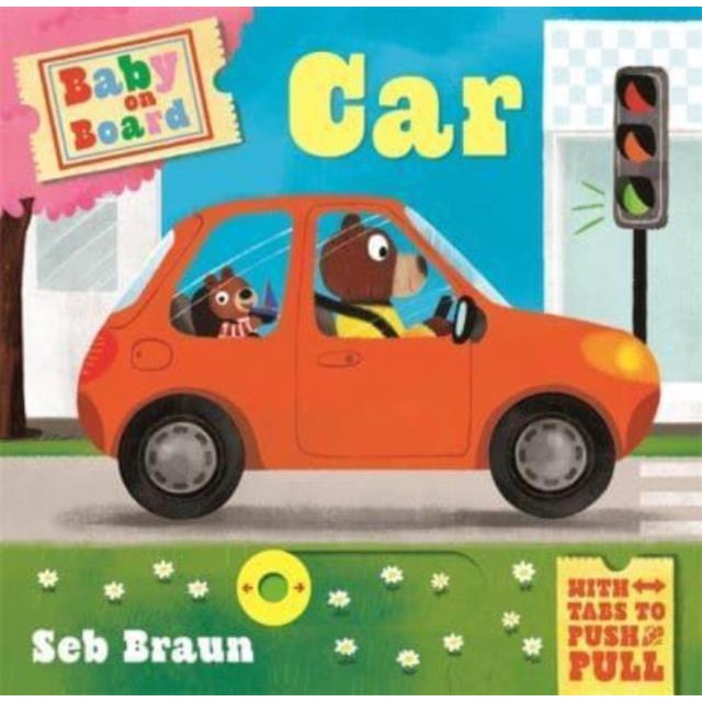 Baby on Board: Car：A Push, Pull, Slide Tab Book(硬頁書)/Ruth Symons【禮筑外文書店】