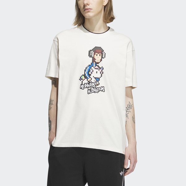 Adidas MK GFX TEE U2 IP1798 男女 短袖 上衣 T恤 亞洲版 休閒 馬賽克 聯名 米白