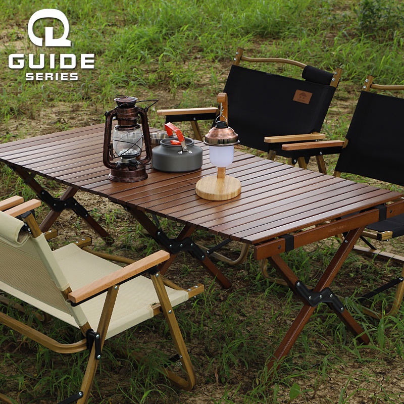 熱銷❀- 步林山野Guideseries戶外露營蛋捲桌折疊桌野餐桌車載庭院實木桌
