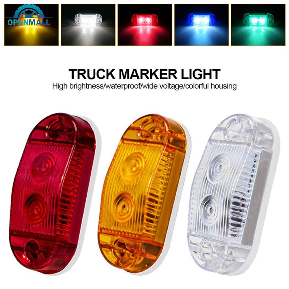 Openmall 1PC 汽車 24 LED 側標誌燈外部方形燈警告尾燈汽車拖車卡車卡車間隙燈 12-36V A6U6