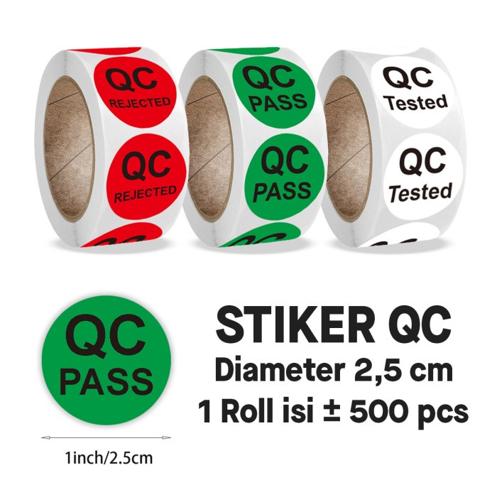 Qc Pass 經測試拒絕圓形貼紙直徑 2.5 厘米
