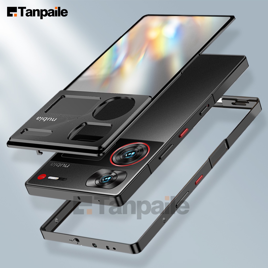 Tanpaile- Nubia Z60 Ultra 磨砂背板框架鎖手機後蓋 Funda 鋼化玻璃外殼的豪華超薄鋁合金金屬