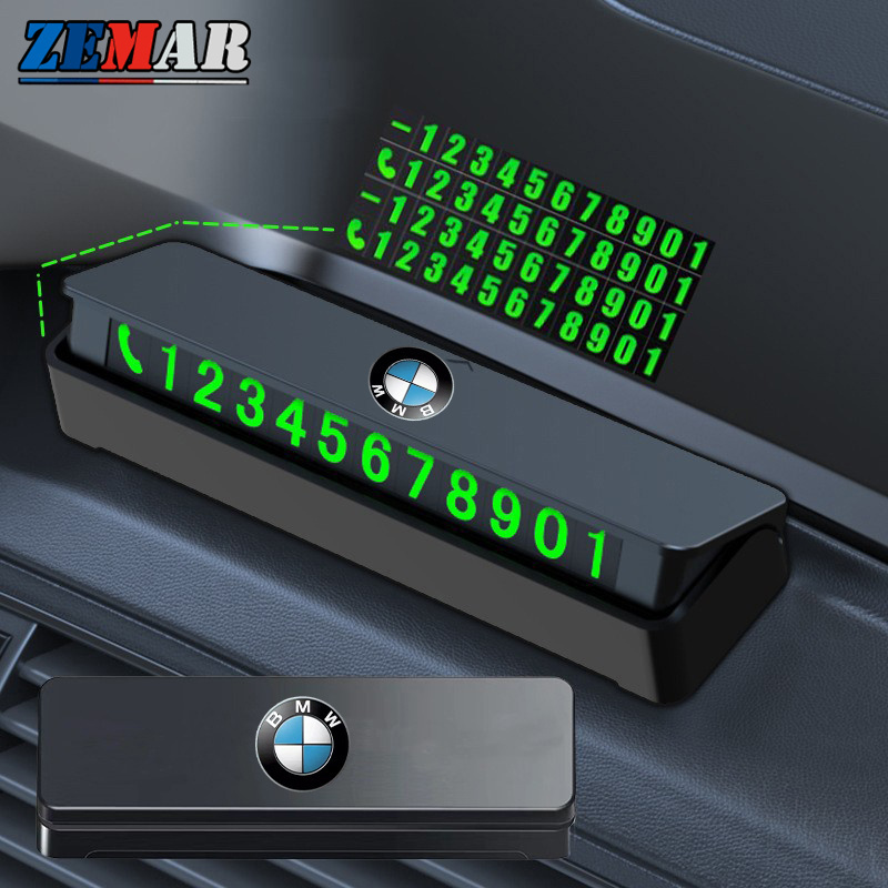 BMW 寶馬汽車發光臨時停車卡電話號碼卡牌停止汽車配件適用於寶馬e36 E46 E30 E90 F10 F30 E39