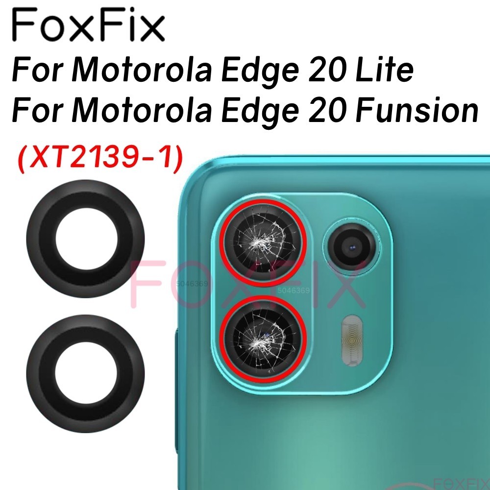 MOTOROLA 後置攝像頭玻璃鏡頭適用於摩托羅拉 Edge 20 Lite Funsion XT2139-1 後置主攝