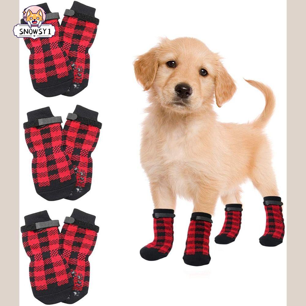 Snowsy1 防滑狗襪軟帶棉質寵物保護套