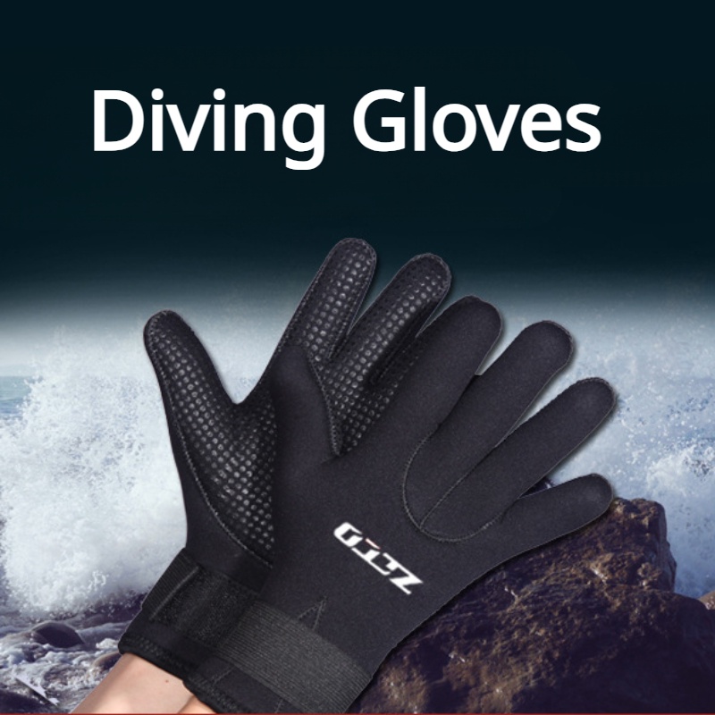5 毫米氯丁橡膠手套游泳浮潛手套防滑潛水冬季游泳手套