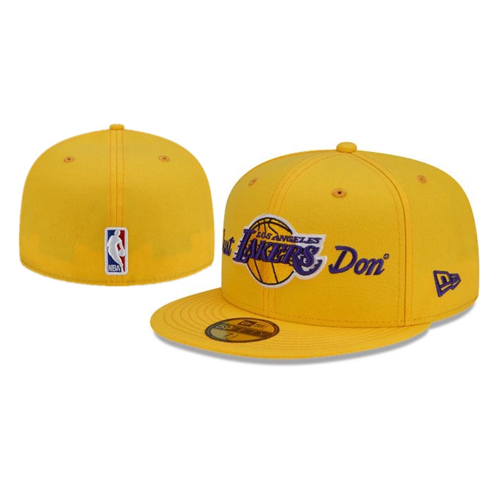 高品質 NBA洛杉磯湖人隊帽男女全帽封閉運動調節刺繡帽子36PZ0629