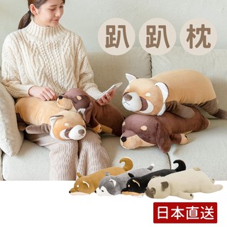 【現貨】日本直送 LivHeart 軟綿綿動物抱枕 午休枕 長條靠枕 午睡枕 柴犬 黑柴 貓 熊 狗 枕頭禮物 艾樂屋