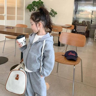 NINI家韓國童裝洋氣寬鬆運動衛衣套裝秋冬裝新款女童休閒寶寶外套褲子潮