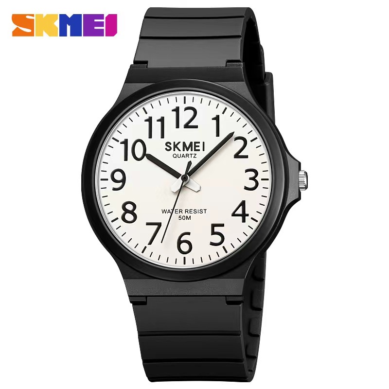 Skmei 2108 男士新款簡約 TPU 錶帶 3Bar 防水手錶男士時鐘 reloj hombre 休閒石英手錶