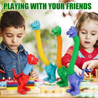 減壓可變伸縮管恐龍玩具/成人兒童彩色動物伸縮玩具/創意趣味兒童發洩彈力管/幼兒園獎品
