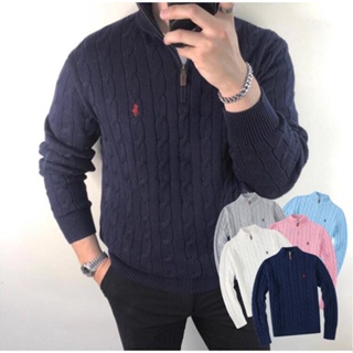 秋冬新品 POLO Ralph Lauren 男士毛衣 長袖針織衫 半拉鍊立領毛衣 polo休閒羊毛衫 套頭中高領針織衫