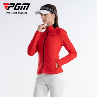 PGM 高爾夫服裝女士外套秋冬季衣服golf拉鍊口袋保暖舒適立領外套 YF645