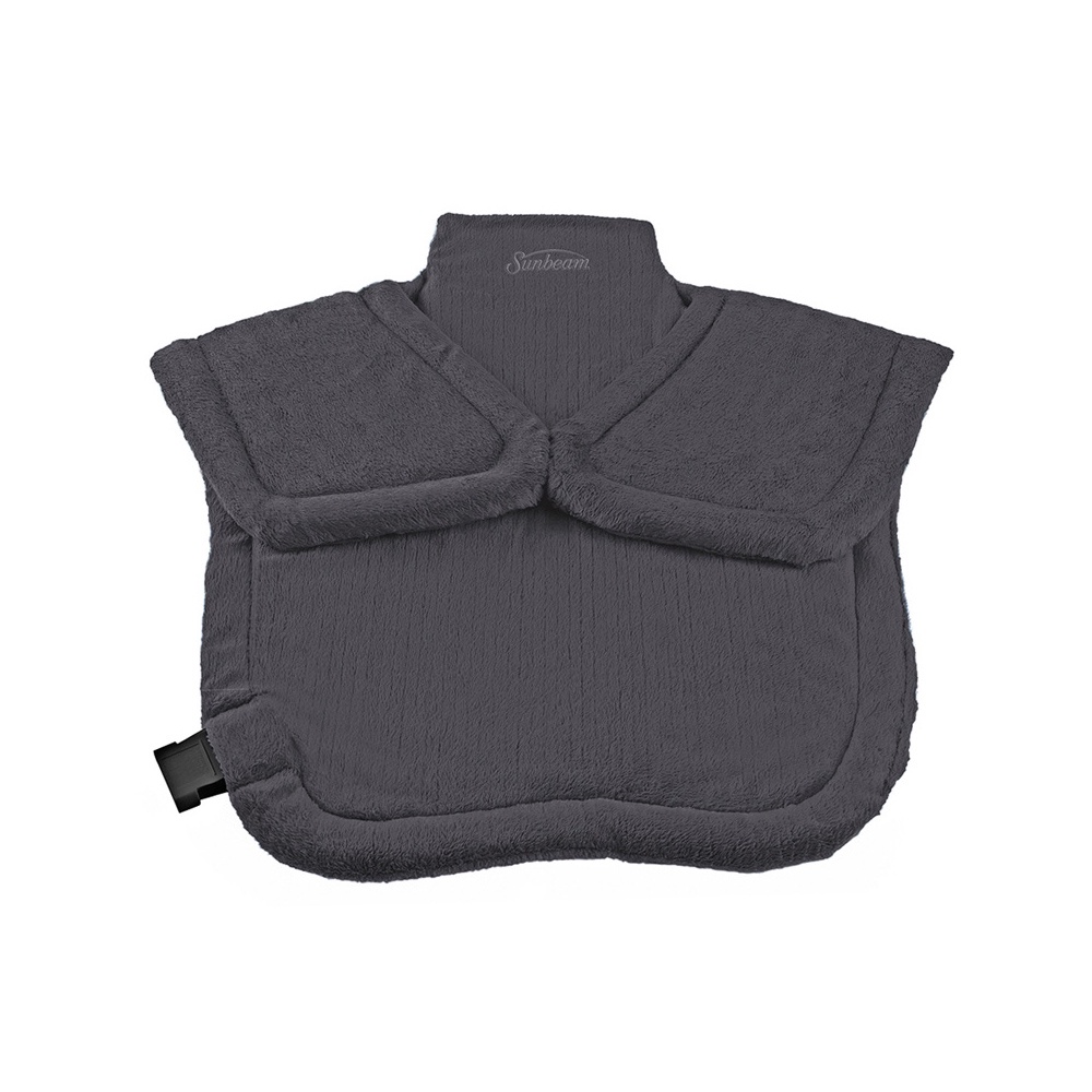 【美國Sunbeam】醫療用熱敷墊-披肩XL加大款-氣質灰