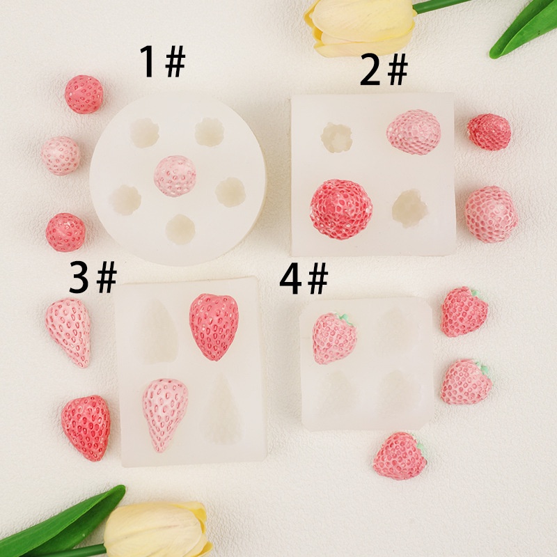 【C♥L】翻糖矽膠模具   水果草莓液態   巧克力  切半草莓蛋糕  甜品裝飾配件  水果慕斯