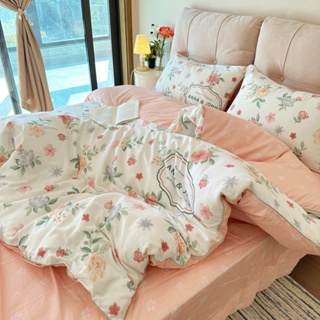 春季限定嵌條全棉床包組 精梳棉床組 床單 床罩 雙人床組 雙人加大床包四件組床罩組 100%純棉 單人 被單