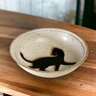 現貨 日本製 回頭看黑貓 陶瓷碗 六魯 餐碗 飯碗 碗 小碗 瓷碗 碗盤 沙拉碗 早餐碗 優格碗 麥片碗 湯碗 日本進口