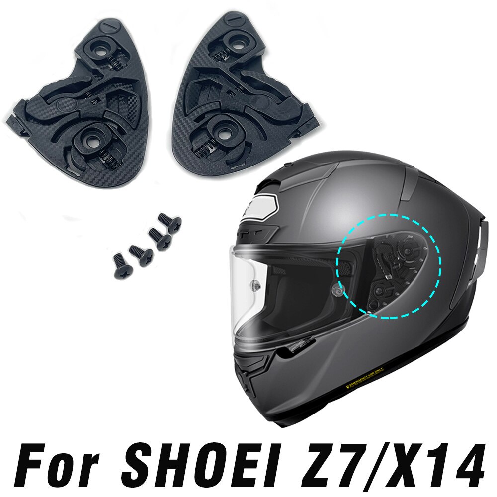 適用於 SHOEI X14 Z7 X-14 Z 7 摩托車頭盔配件遮陽鏡片底板左右更換零件