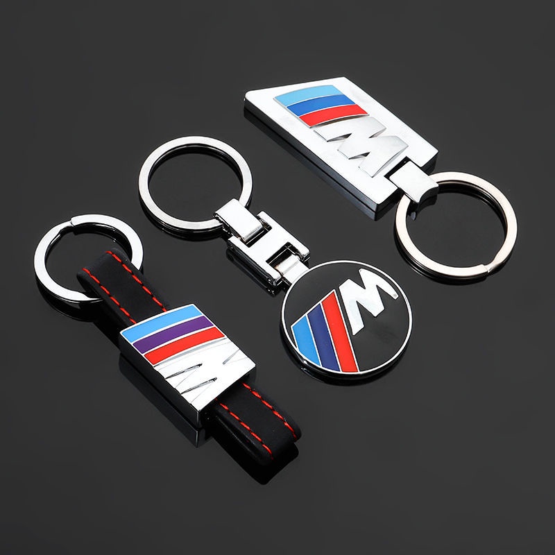 BMW車鑰匙扣M1 M2 M3 M4 M5 M6 M7鑰匙M字母三色標金屬吊飾