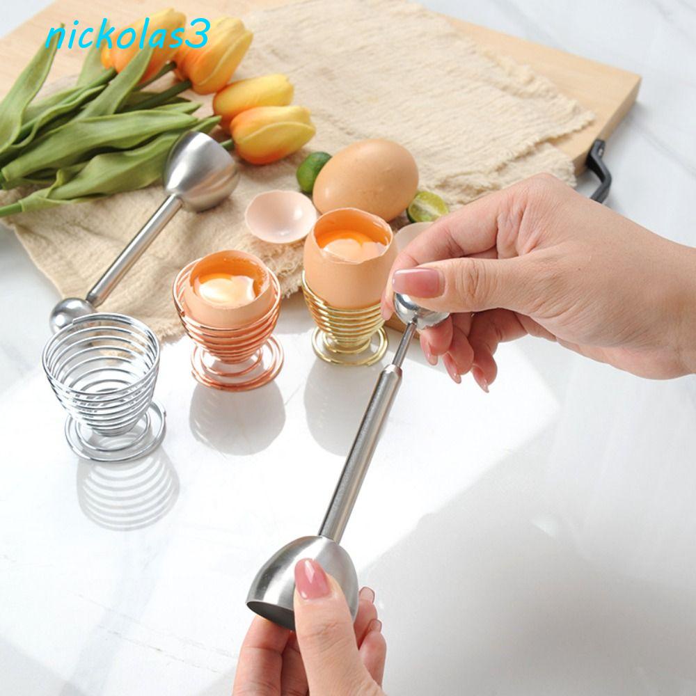 NICKOLAS雞蛋頂部切割器,實用不銹鋼雞蛋殼開啟器,廚房工具多功能創意雞蛋餅乾分離器煮雞蛋