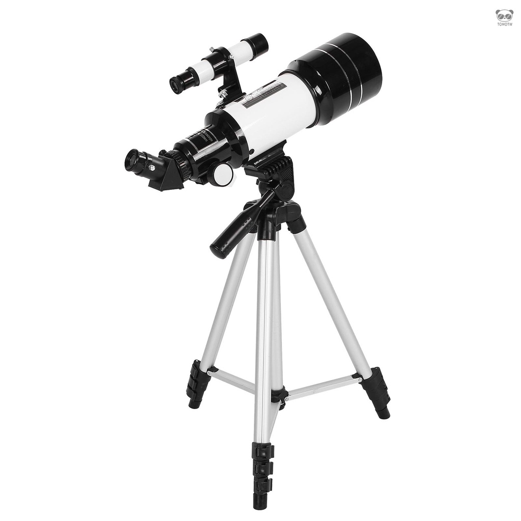 天文望遠鏡 150X高清高倍單筒尋星鏡望遠鏡 配5×24尋星鏡/三腳架/月亮濾鏡/3倍巴洛透鏡 型號30070 白色