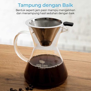 咖啡伺服器 Chemex 滴濾器倒入帶過濾器 YD-KT001 一個兩個杯子