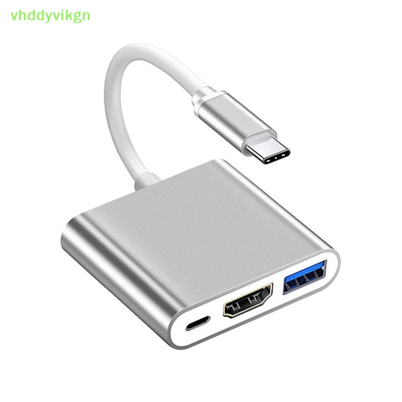 Vhdd Type-C HUB USB C 轉 HDMI 兼容分配器 3 合 1 4K HDMI USB 3.0 PD