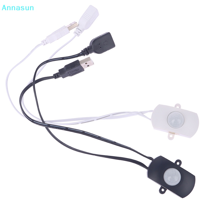 Annasun USB PIR 運動感應開關 5A DC 5-24V 人體紅外智能感應檢測開關用於 LED 燈條自動接口