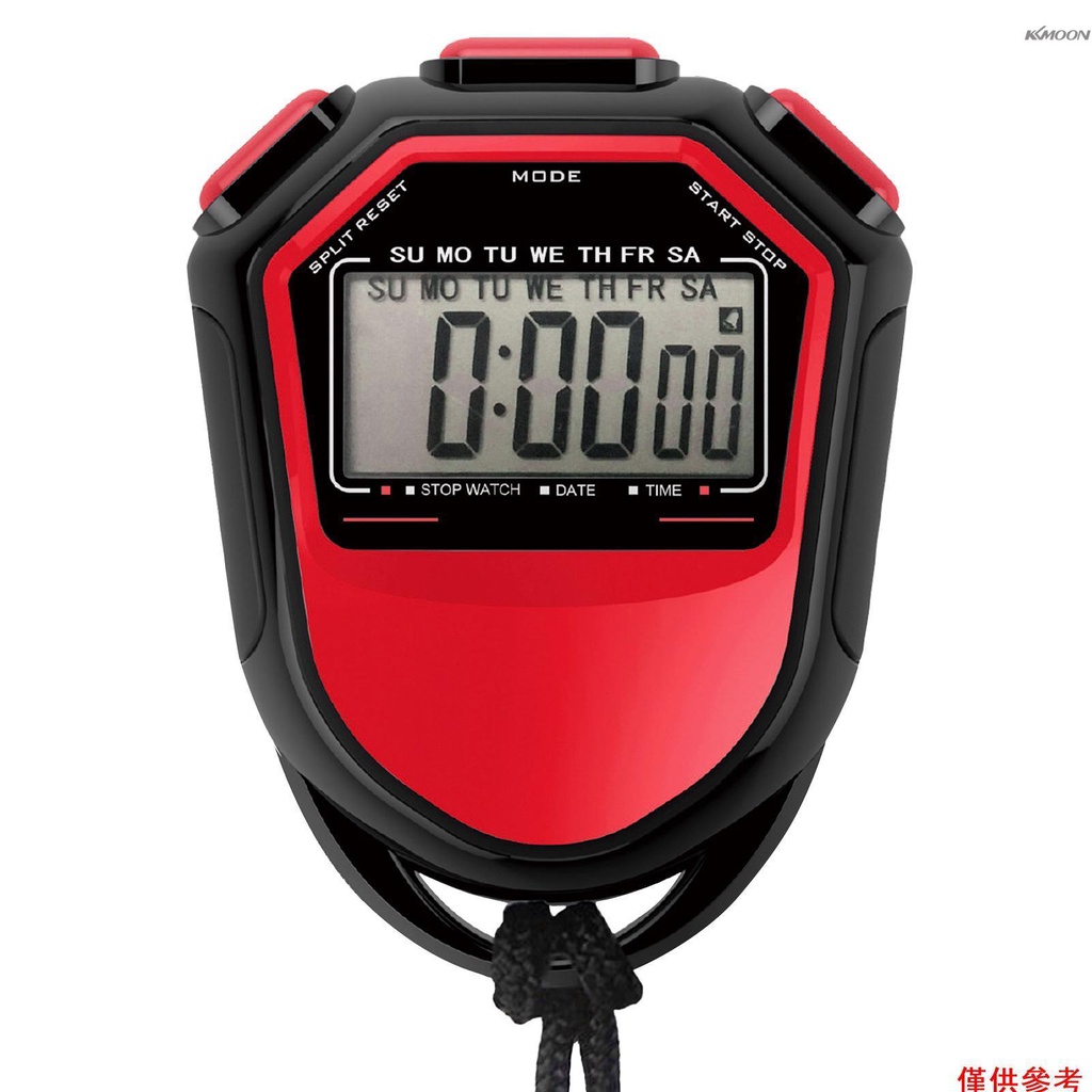 (mihappyfly)防水秒錶數字手持液晶計時器計時碼表運動計數器帶錶帶游泳跑步足球訓練