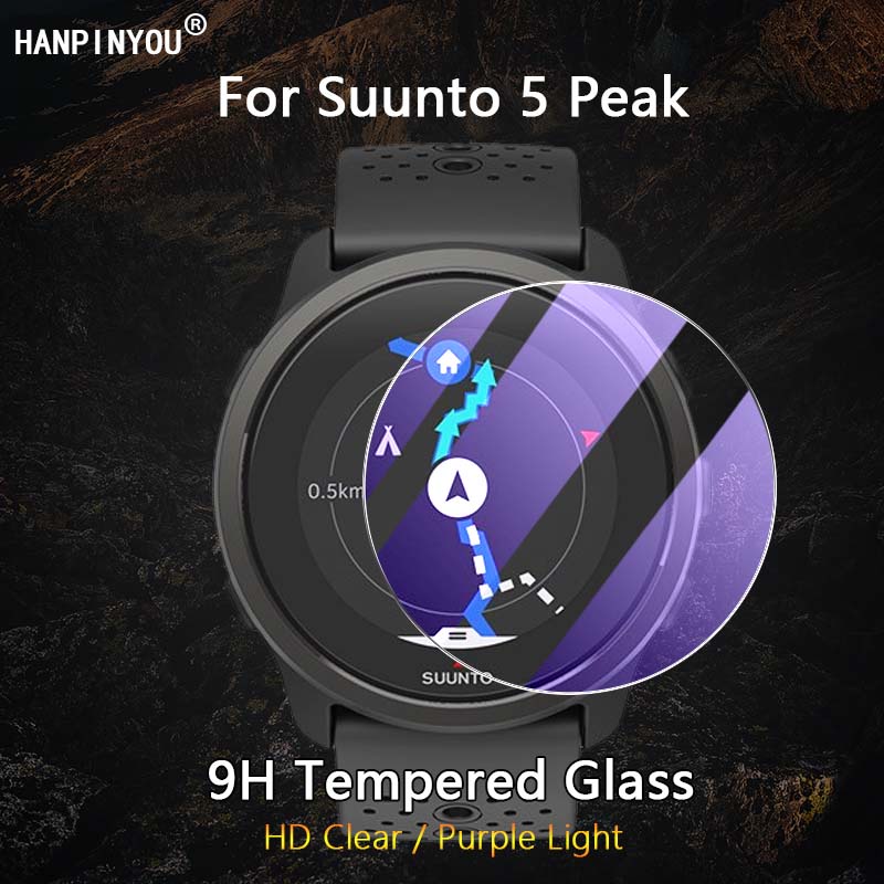 適用於 Suunto 5 Peak SmartWatch 超清/防紫光 2.5D 鋼化玻璃貼膜屏幕保護膜