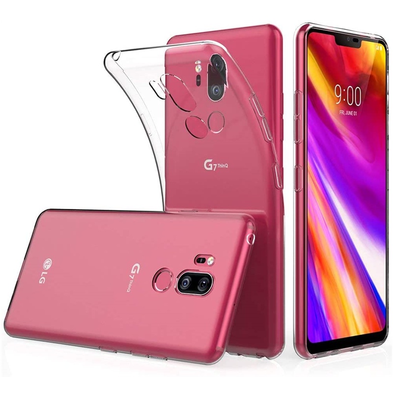 適用於 LG G7 ThinQ Slim 柔軟透明矽橡膠防刮 CP 果凍外殼水晶防黃後蓋