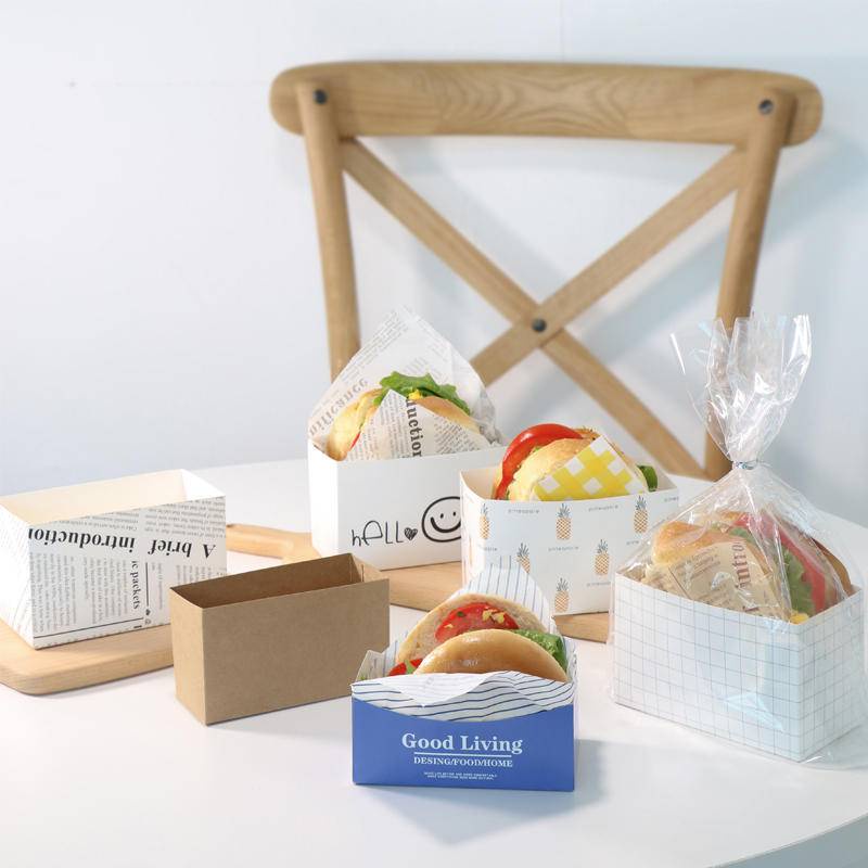 厚蛋吐司包裝盒韓國網紅EGG DROP同款三明治包裝紙盒早餐打包盒子