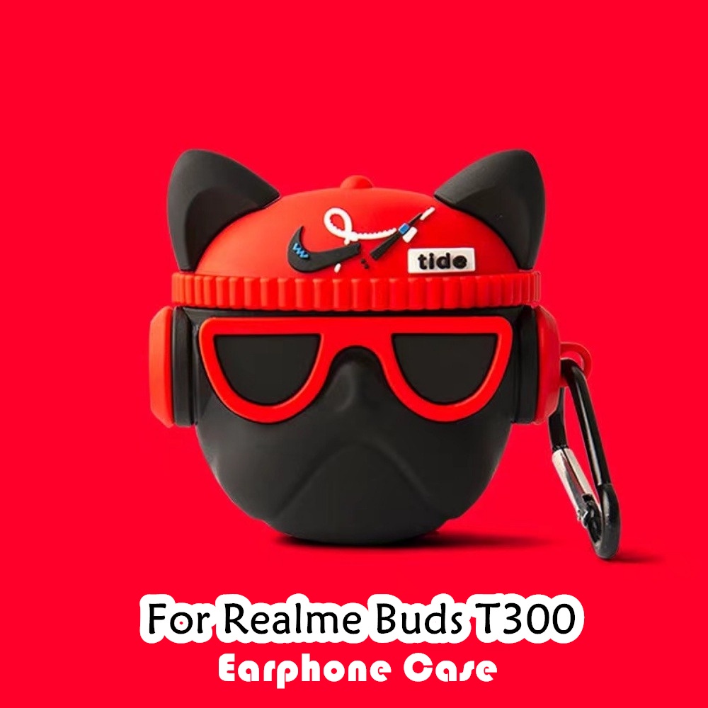 【高品質】適用於 Realme Buds T300 保護套搞笑卡通造型軟矽膠耳機套保護套 NO.1