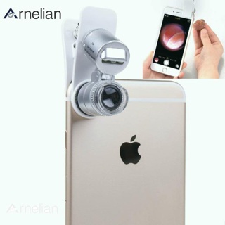 Arnelian 手機顯微鏡微距鏡頭 60 倍光學變焦放大鏡微型相機通用夾適用於 iPhone Sumgung