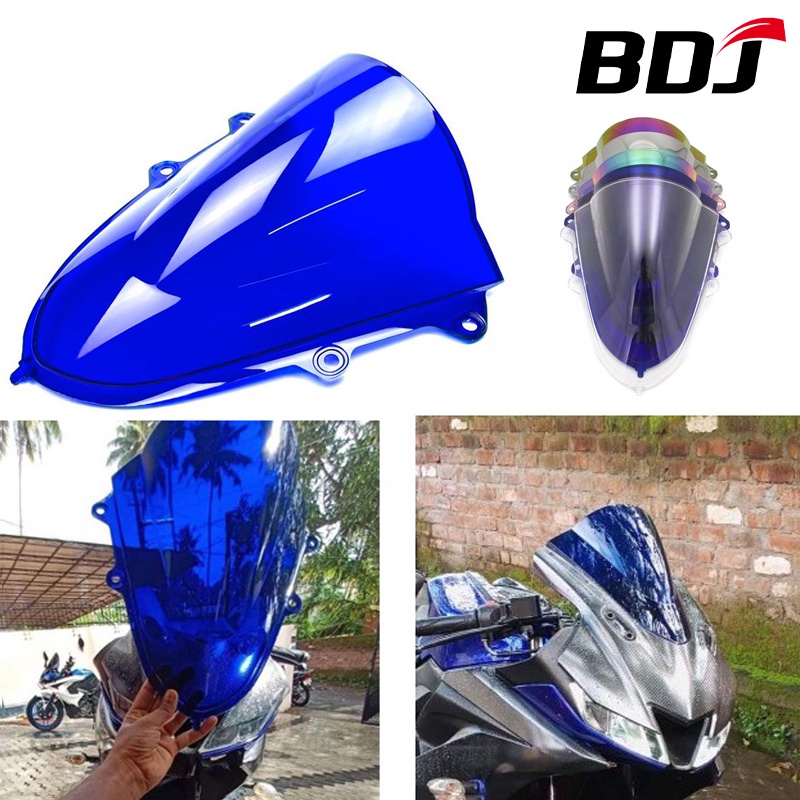 BDJ 適用於雅馬哈 Yzf R15 V3 2017-2021 山葉 R15 機車擋風玻璃 擋風鏡 摩托車導流罩 1件