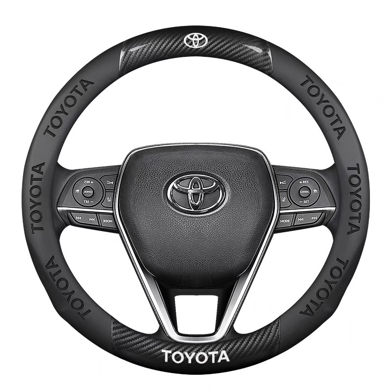 免運豐田Toyota方向盤皮套 WISH RAV4 VIOS ALTIS CAMRY YARIS 翻毛皮 碳纖維方向盤套