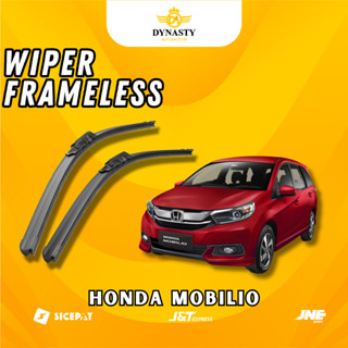 HONDA 1 套本田 Mobilio 無框模型雨刷無鐵架全橡膠前雨刷玻璃雨刷