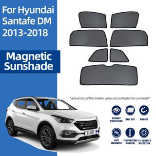 HYUNDAI 適用於現代 Santafe DM 2012-2018 Santa fe 前擋風玻璃汽車遮陽罩後側窗遮陽板