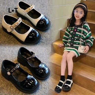 【LT】 韓版女童皮鞋公主鞋 黑色女孩錶演鞋 兒童軟底英倫時尚單鞋 女童包包鞋 女童黑白皮鞋 女童娃娃鞋