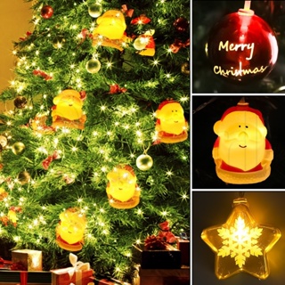 Led 聖誕雪人聖誕老人燈串 / 雪花燈懸掛吊墜裝飾 / 聖誕樹燈飾 / Navidad Natal 新年家居裝飾