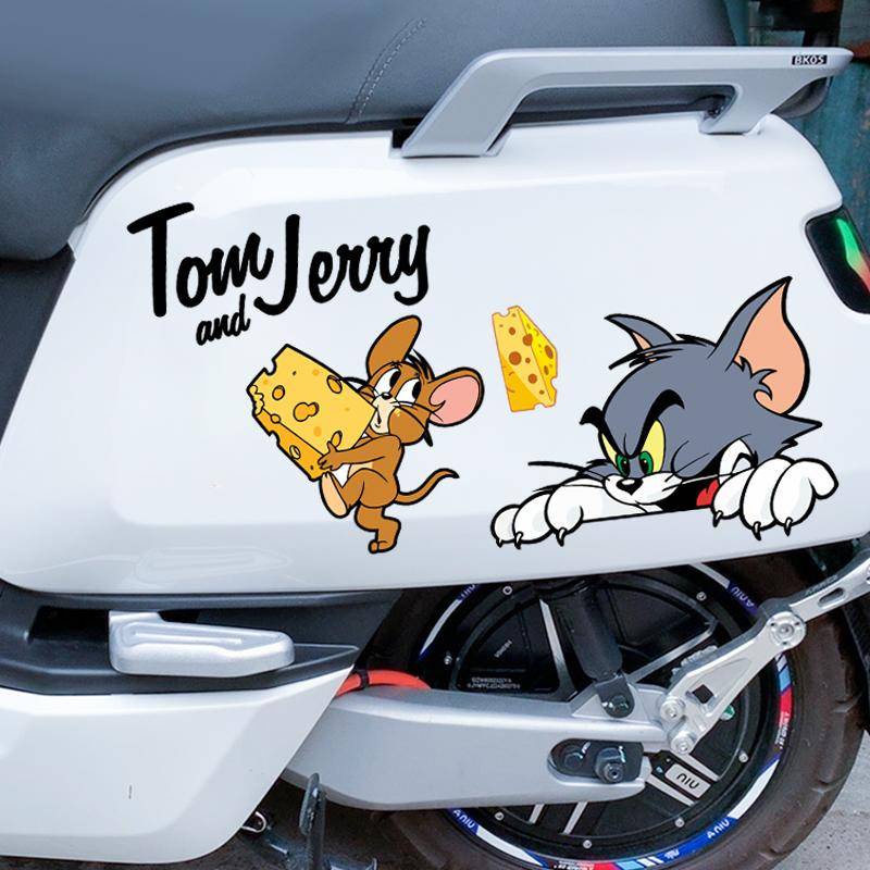 貓鼠電動車貼紙電池踏板摩托車貼紙防刮防水裝飾貼紙
