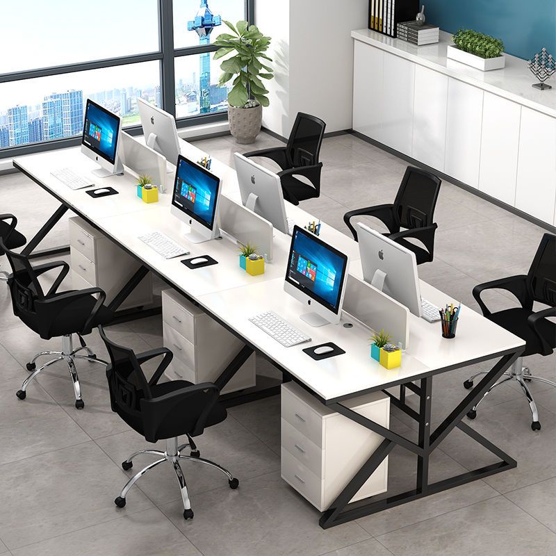 抽屜辦公桌 書桌 員工桌 職員辦公桌 電腦桌 雙人電腦桌 對坐辦公桌 員工工位桌 2/4/6人位辦公桌 桌椅組合
