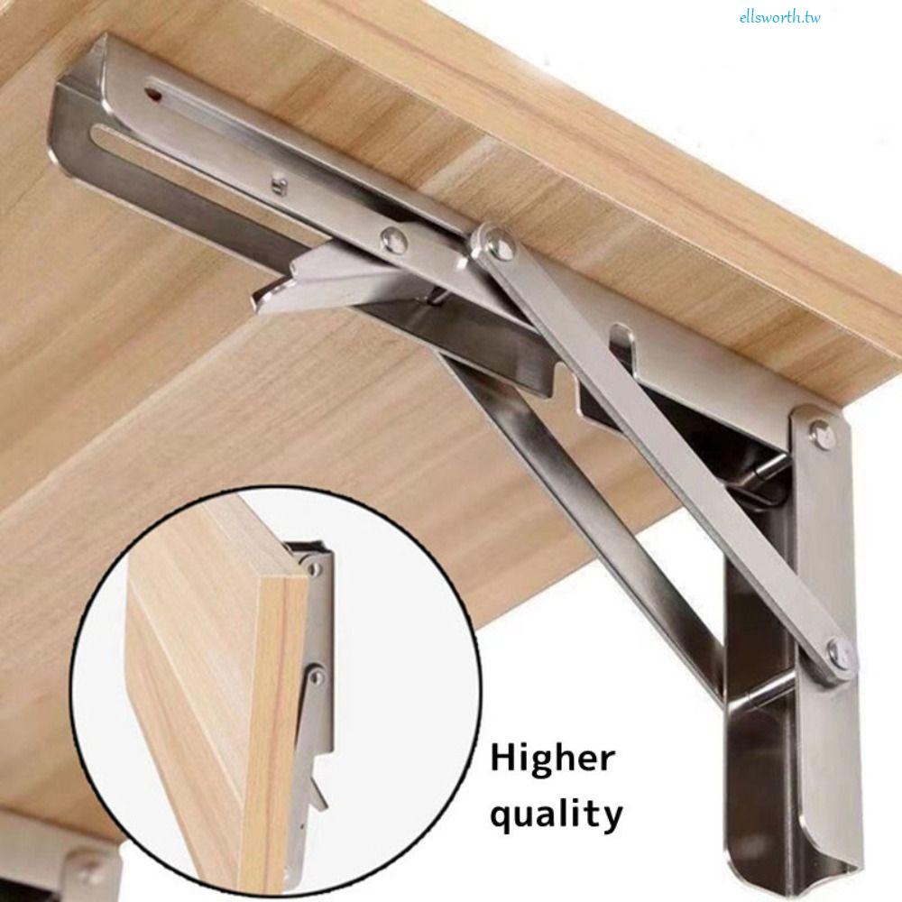 WMES折疊擱板支架可折疊不銹鋼用於桌子工作節省空間壁掛式重型支持桌子擱架