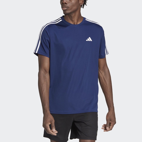 Adidas TR-ES Base 3s T IB8152 男 短袖 上衣 T恤 亞洲版 運動 訓練 吸濕 排汗 藍