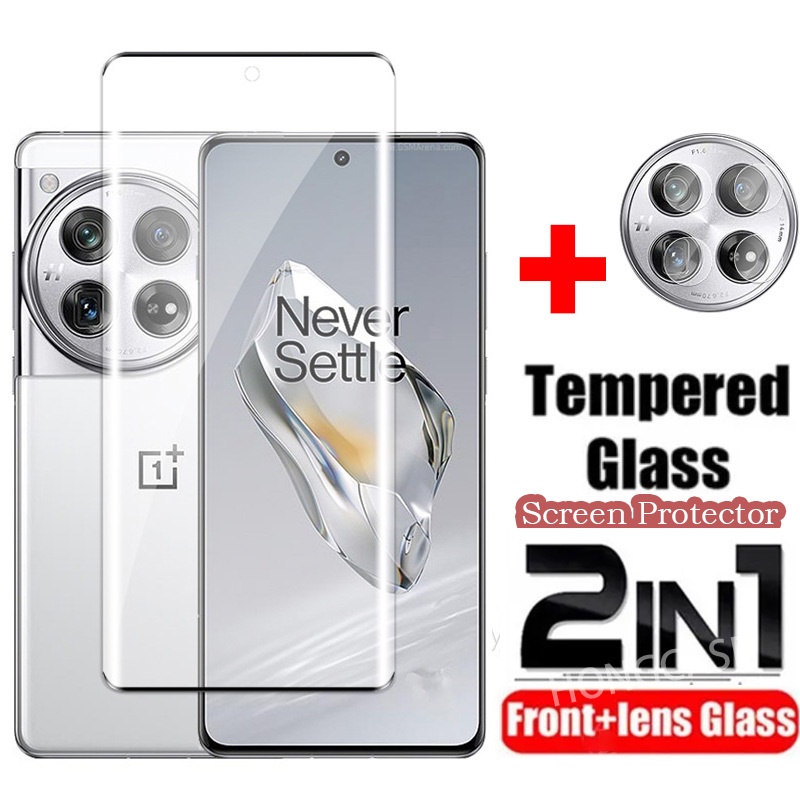 2 合 1 屏幕保護膜適用於 OnePlus 12 5G 一加 OnePlus12 2023 全覆蓋鋼化玻璃前膜後鏡頭保