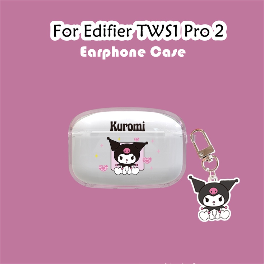 EDIFIER 【快速發貨】適用於漫步者 Tws1 Pro 2 Case 透明卡通圖案軟矽膠耳機套外殼保護套