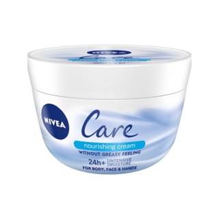 英文版歐版Nivea妮維雅care潤膚霜身體面部快速吸收保溼乳霜200ml