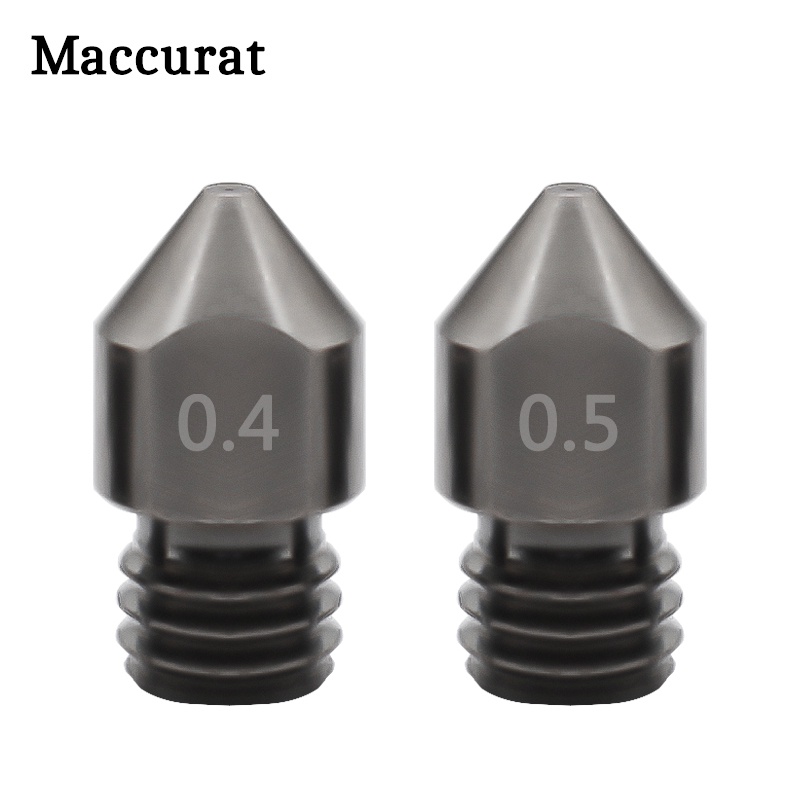 Maccurat 1Pc MK8 硬化鋼噴嘴模具鋼擠出機擠出部件 0.2-1mm 螺紋 1.75mm 噴嘴三維打印機零件